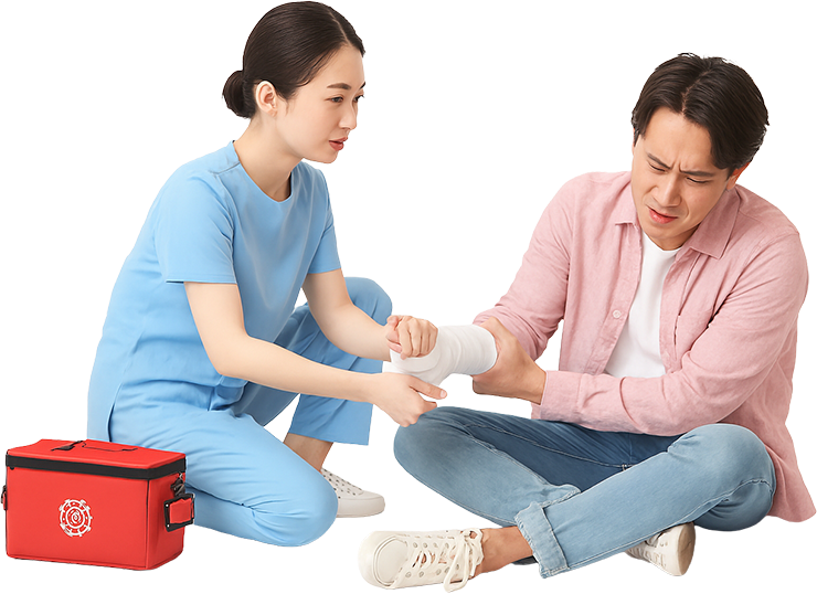 응급환자 진료하는 사진